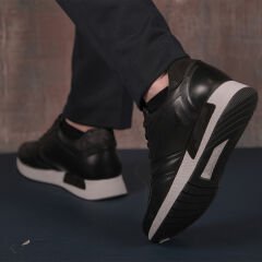 TOGGA 2002-3 DERİ ERKEK SPOR SNEAKER AYAKKABI 43 - Siyah