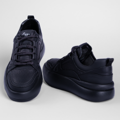 TOGGA 2500 ERKEK DERİ SNEAKER AYAKKABI 41 - Siyah