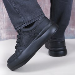 TOGGA 2500 ERKEK DERİ SNEAKER AYAKKABI 41 - Siyah