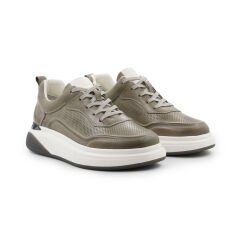 TOGGA 2434 DERİ ERKEK SNEAKER AYAKKABI-HAKİ 43 - Haki