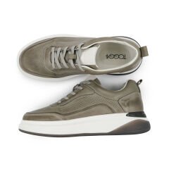 TOGGA 2434 DERİ ERKEK SNEAKER AYAKKABI-HAKİ 44 - Haki