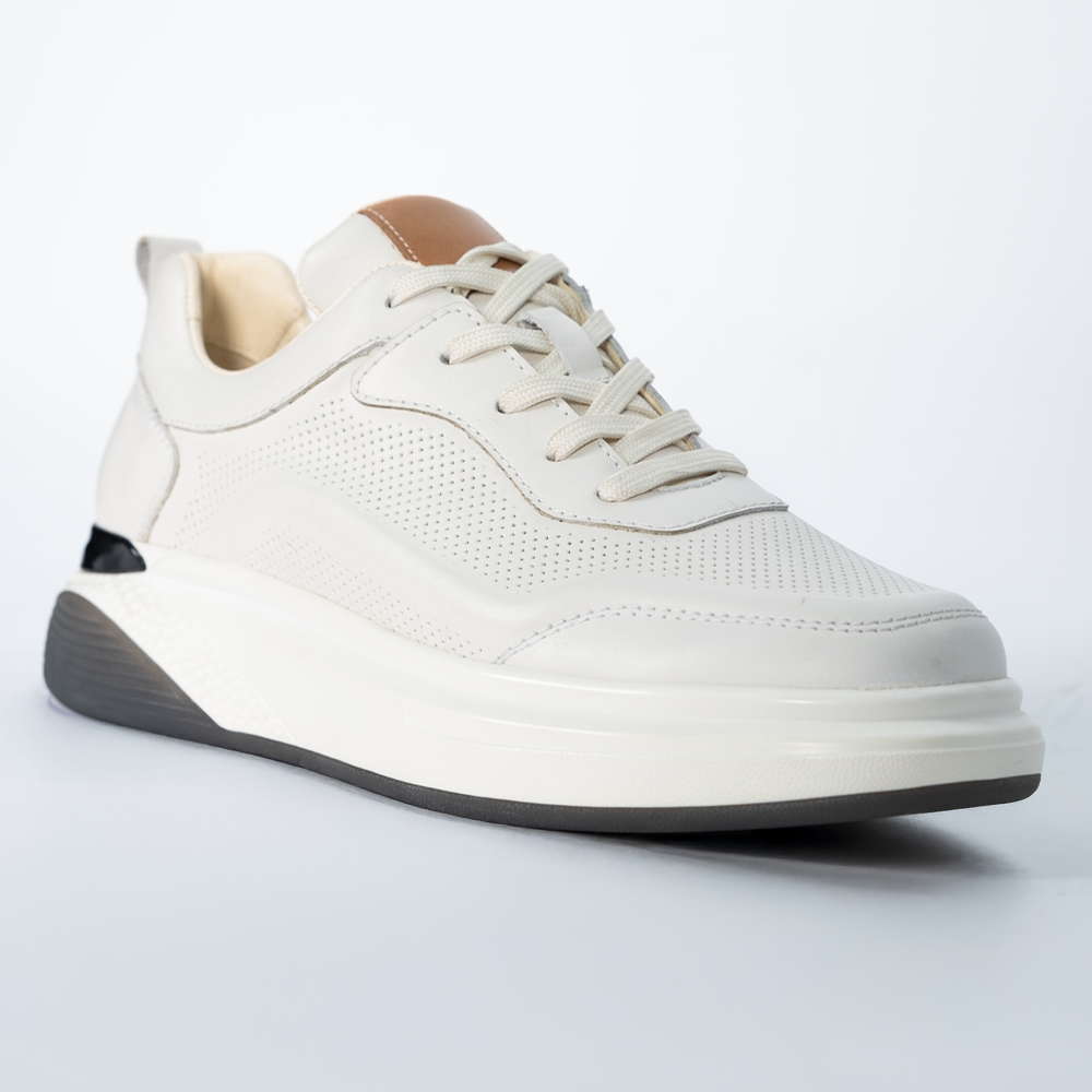 TOGGA 2434 DERİ ERKEK SNEAKER AYAKKABI-KİRLİ BEYAZ