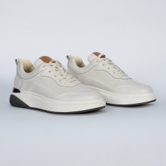 TOGGA 2434 DERİ ERKEK SNEAKER AYAKKABI-KİRLİ BEYAZ