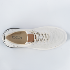 TOGGA 2434 DERİ ERKEK SNEAKER AYAKKABI-KİRLİ BEYAZ