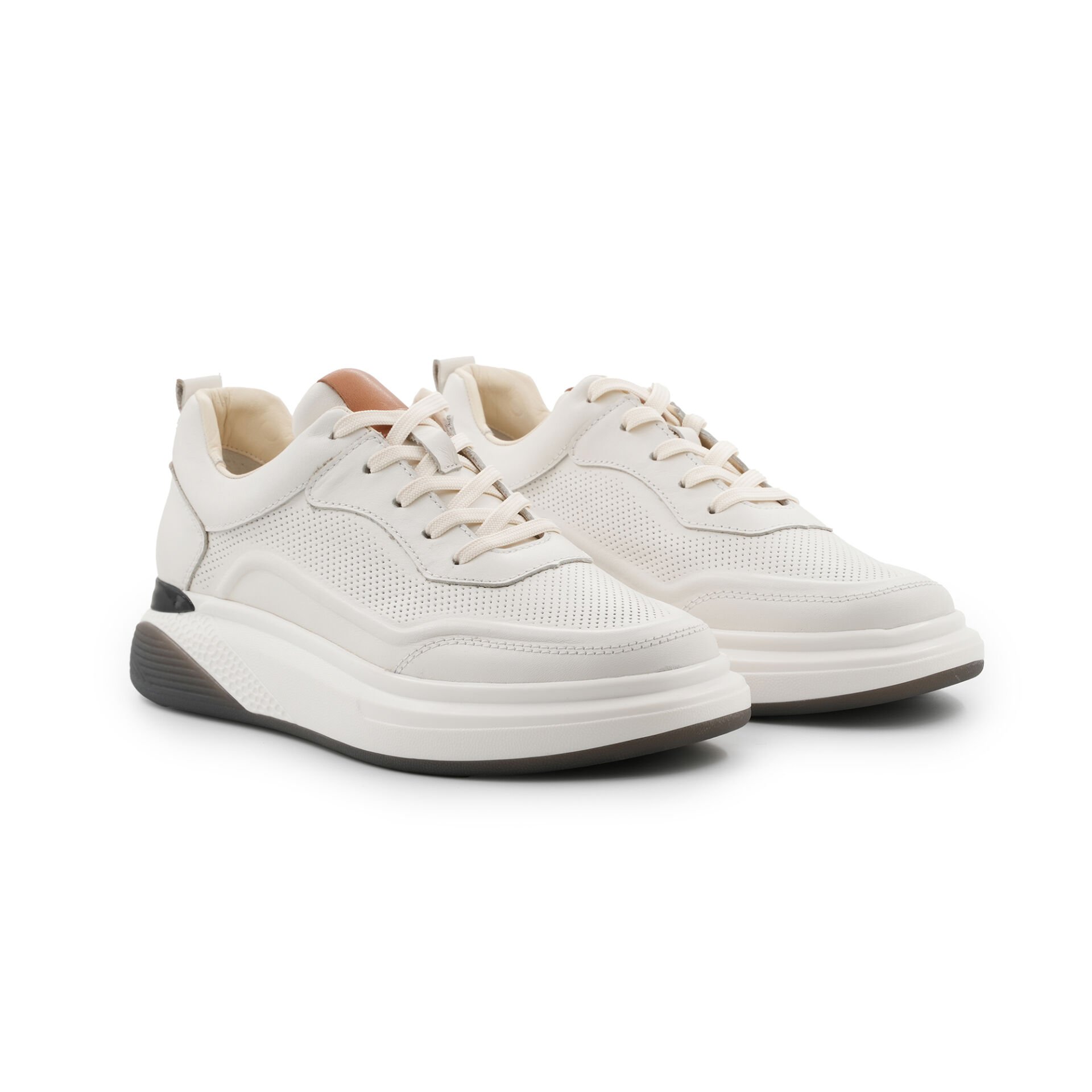 TOGGA 2434 DERİ ERKEK SNEAKER AYAKKABI-KİRLİ BEYAZ